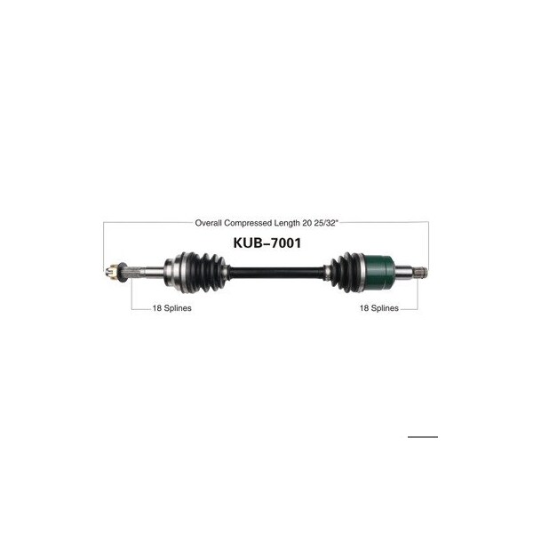 Wide Open OE Replacement CV Axle for KUBOTA FRONT RTV400Ci/RTV500 KUB-7001 - main